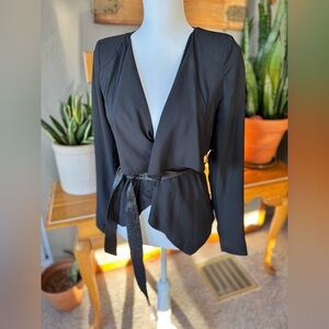 Elegant Black Women's Jacket Blouse
